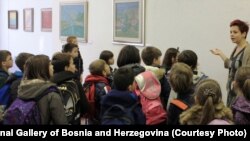 Učenici O.S. "Musa Ćazim Ćatić" u posjeti Umjetničkoj galeriji BiH, 12. novembar 2015.