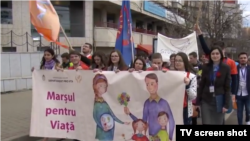 The March For Life antiabortion protest in Bucharest 