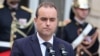 Sebastijan Lekornu tokom govora na ceremoniji primopredaje dužnosti u hotelu Matinjon u Parizu 10. septembra 2025. godine.