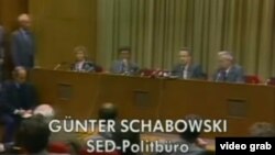 პრესკონფერენცია, რომელიც გერმანიის დემოკრატიული რესპუბლიკის ტელევიზიით გადაიცემოდა 1989 წლის 9 ნოემბერს