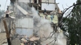 Разрушенный жилой дов в Киеве. Последствия атак российских БПЛА 31 июля 2025 года