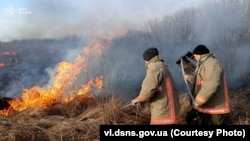 У Валынскай вобласьці пажар тушылі два дні. Афіцыйнае фота