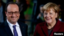 Франсуа Олланд и Ангела Меркель