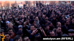 Armenia - A demonstration in Gyumri, 15Jan2015