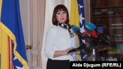 Meliha Mahmutbegović, potpredsjednica Federacije BiH (fotografija iz marta 2018.), navodi da ne može podržati dokument sa imenima kandidata za sudije pre nego što je usaglašen.