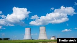 The Russian-financed nuclear power plant under construction at Astravets in western Belarus