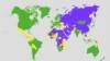 Mapa FH o slobodama u svijetu u 2012. godini (ljubičasta boja - neslobodne, žuta - djelomično slobodne, zelena - slobodne)
