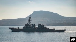 Американски военен кораб в залива Суда, Гърция. Снимката е илюстративна. 