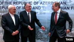 Իրանի, Ադրբեջանի, Ռուսաստանի արտգործնախարարների ասուլիսը Բաքվում, 7 ապրիլի, 2016թ․ 
