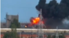 Пожар, возникший в результате атаки на предприятие "ВНИИР-ПРОГРЕСС" в Чебоксарах, 9 июня 2025 года