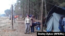 Цаговский лес, Подмосковье, лагерь защитников леса, 18 апреля 2012