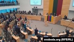 Алесь Бяляцкі выступіў у Сейме Літвы з нагоды 40-годзьдзя Чарнобыльскай катастрофы