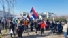 Serbia--Belgrade--Students set off on foot to Kragujevac, February 11, 2025.