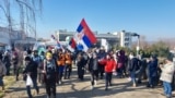 Serbia--Belgrade--Students set off on foot to Kragujevac, February 11, 2025.