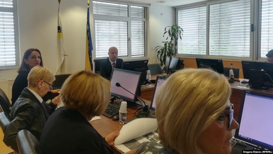Predsjednik VSTV Milan Tegeltija na sjednici VSTV na kojoj je razmatran njegov rad nakon afere 'Potkivanje' Sarajevo, maj 2019.