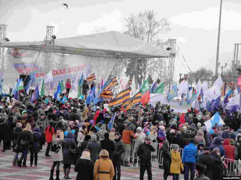 В Уфі, столиці Республіки Башкортостан, теж зібрався мітинг