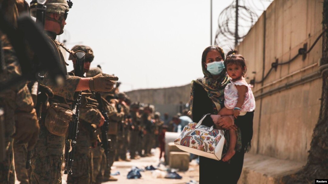 Thousands of Afghans are trying to flee the country. 