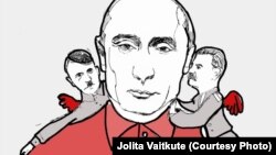 Путин и его советчики. Рисунок Йолиты Вайткуте