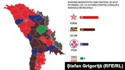 Ce formațiuni au acumulat majoritatea în raioane. Datele preliminare după prelucrarea a 100% din procesele verbale