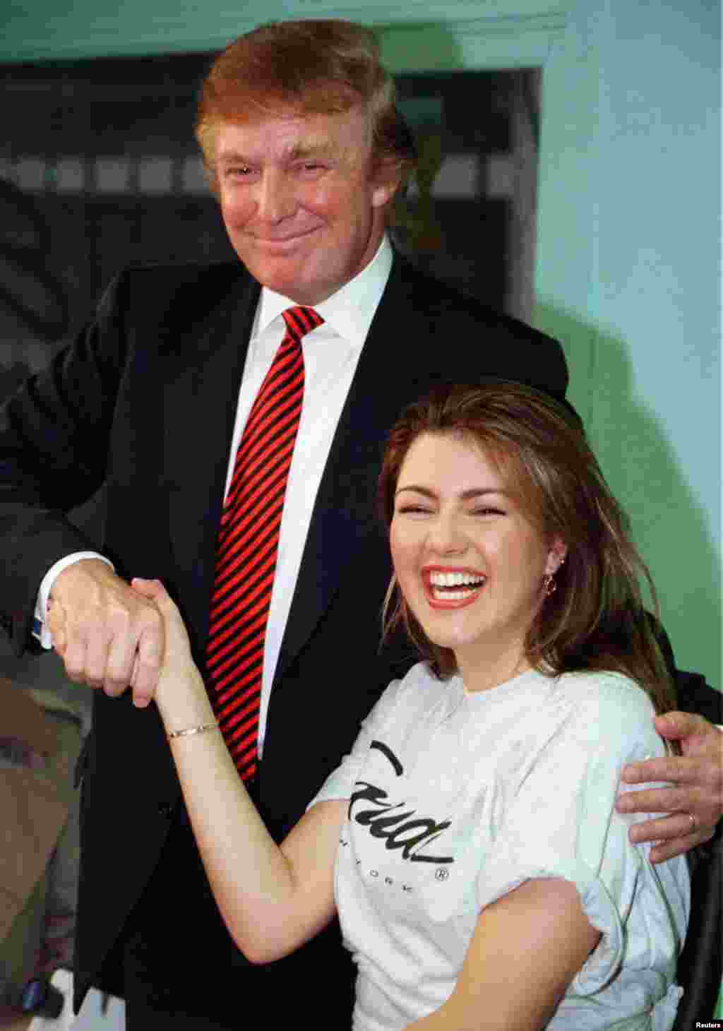 Trump took ownership of the Miss Universe beauty pageant in 1996. Alicia Machado of Venezuela, who won the title that year, later spoke out against Trump for publicly bullying and insulting her.