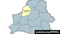 Маладачанская вобласьць на старой мапе