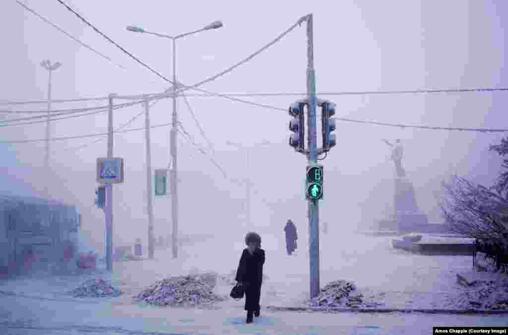 Yakutsk, Russia: A long-suffering Lenin in the coldest city on earth, where winter temperatures regularly drop below -50 Celsius.