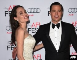 Анджаліна Джалі і Брэд Піт, лістапад 2015