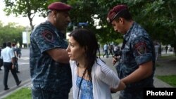 Armenia - Riot police disperse protesters in Yerevan, 23Jun2015.