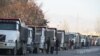 تجمع اعتراضی کامیون‌داران در زنجان