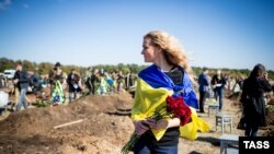 Похороны украинских военных, погибших в Донбассе