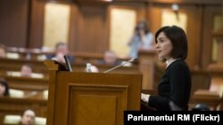 Premierul Maia Sandu, cerând sprijinul Parlamentului pentru modificarea legii Procuraturii, 8 noiembrie 2019