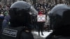 На протестной акции в Москве, 23 января