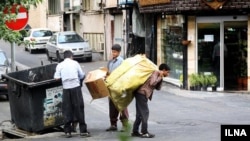 Children picking garbage in Tehran streets. Undated, FILE PHOTO