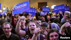 طرفداران برنی سندرز بعد از شنیدن نتایج انتخابات آیووا