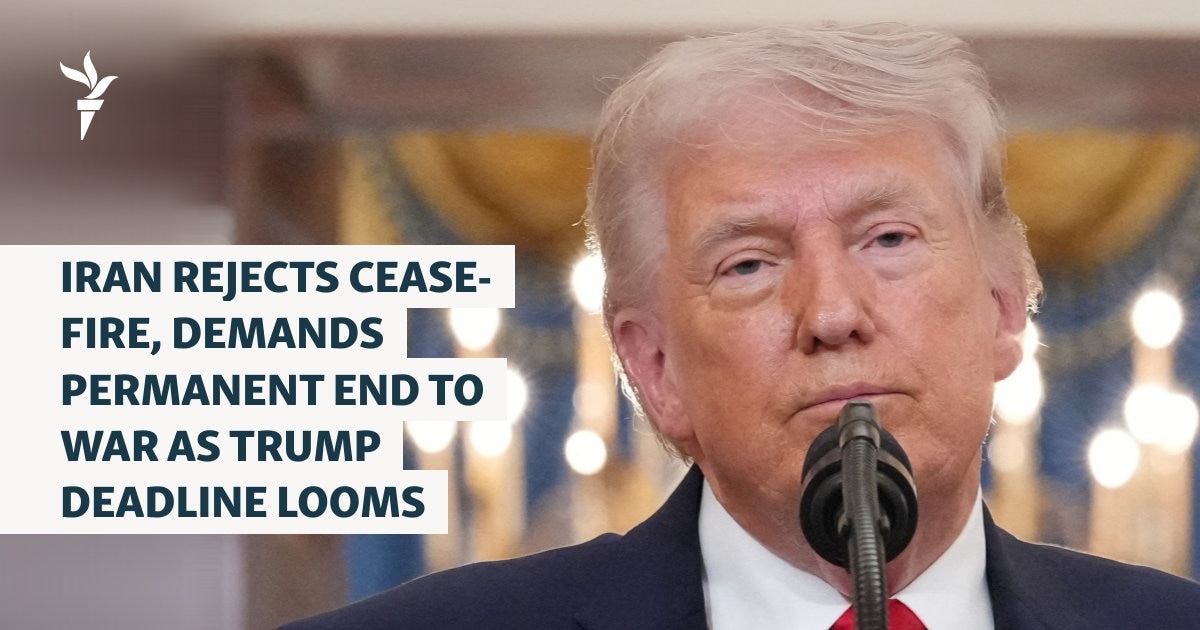 Iran Rejects Cease-Fire, Demands Permanent End To War As Trump Deadline ...