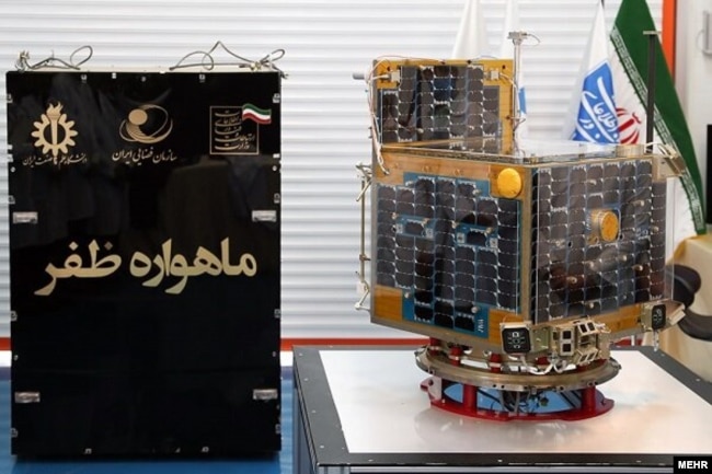 Iran attempted to launch a Zafar communications and mapping satellite (pictured here) into a low orbit around Earth on February 9.