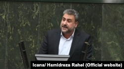 Iranian lawmaker Heshmatollah Falahatpisheh speaking at a session of Parliament on March 14, 2017.