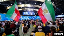 The Iranian opposition rally near Paris in June.