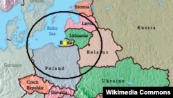 Rusi - Perimetri i goditjes eventuale nga raketat balistike ruse Iskander, pas vendosjes së tyre në Kaliningrad (Ilustrim)