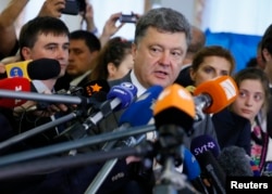 Петро Порошенко під час президентських виборів. Травень 2014 року