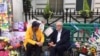 UK Labor Leader Jeremy Corbyn visiting Richard Ratcliffe who was on a hunger strike outside the Iranian embassy in London for his imprisoned wife. June 24, 2019