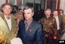 Руслан Хасбулатов и Александр Руцкой. Октябрь 1993 года