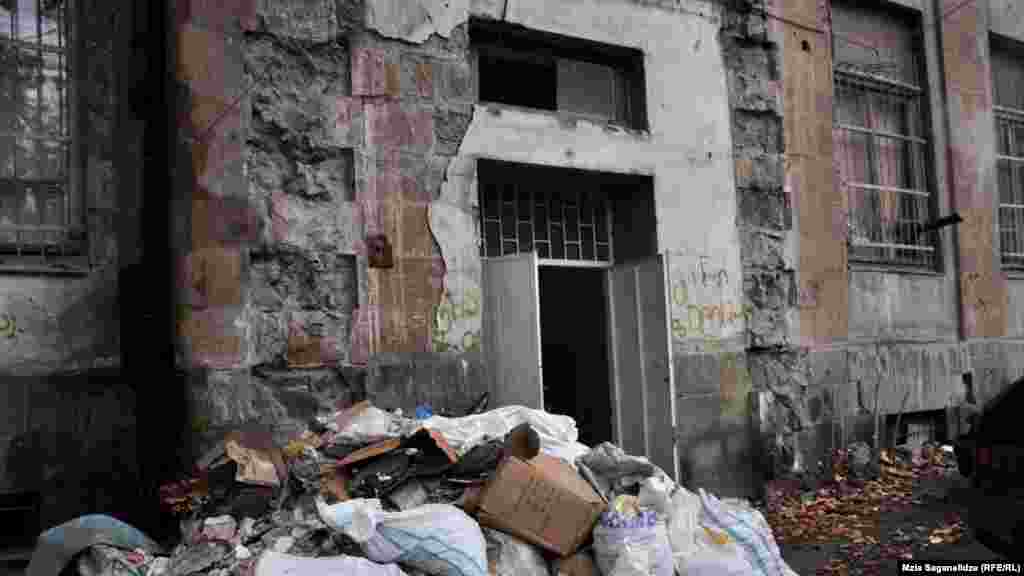 The abandoned building still has electricity, but no running water.