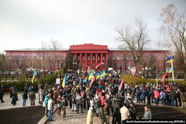 Kiyev. Saakaşvili tərəfdarlarının yürüşü, 3 dekabr, 2017