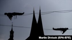 Эммаусский монастырь в Праге. Арт-кампания поддержки людей с психологическими проблемами в апреле 2019 года 