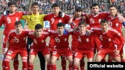 Tajikistan -- Tajikistan national football team in Khujan city, 29Feb2012