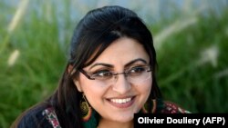 FILE: Pakistani activist Gulalai Ismail during an interview with AFP in Washington in September 19.