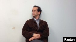 US-Iranian citizen Reza Olangian is pictured after being arrested in Estonia in October 2012.