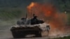 آتش گرفتن یک تانک شرکت‌کننده در رقابت‌های نظامی مسکو