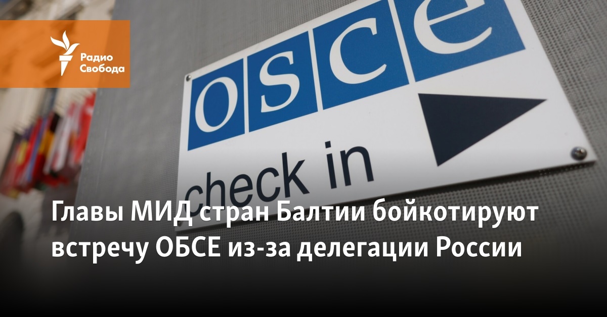 The foreign ministers of the Baltic countries are boycotting the OSCE meeting because of the Russian delegation